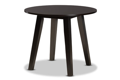 Baxton Studio Anesa Modern and Contemporary Transitional Dark Brown Finished Wood 5-Piece Dining Set