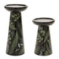 Ceramic Botanical Print Candle Holders (Set of 2)