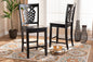 Baxton Studio Gervais Modern and Contemporary Transitional Dark Brown Finished Wood 2-Piece Counter Stool Set