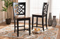 Baxton Studio Nicolette Modern and Contemporary Two-Tone Dark Brown and Walnut Brown Finished Wood 2-Piece Counter Stool Set