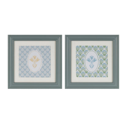 Framed Floral Wall Print (Set of 2)