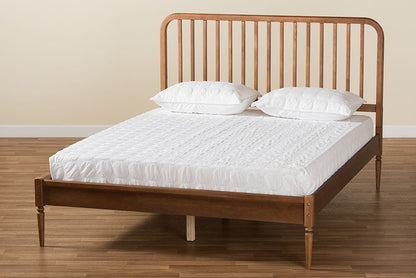Baxton Studio Neilan Modern and Contemporary Walnut Brown Finished Wood Full Size Platform Bed
