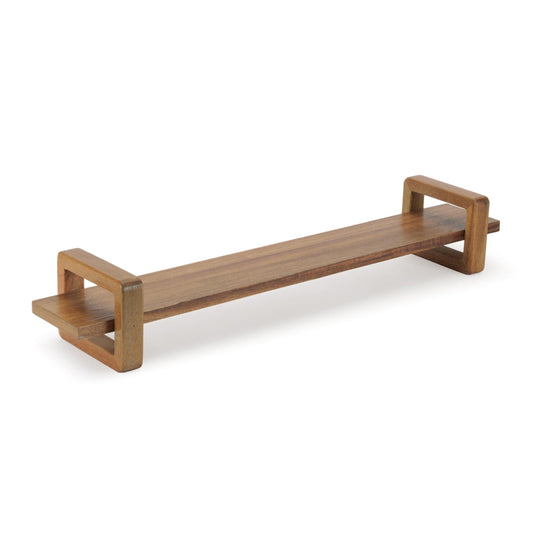 Wooden Display Tray with Raised Ends 28"L