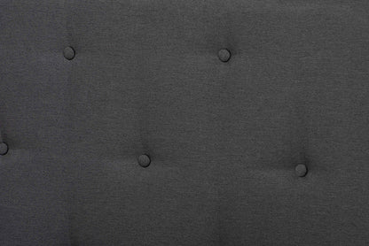 Baxton Studio Diantha Classic and Traditional Dark Grey Fabric Upholstered and Walnut Brown Finished Wood King Size Platform Bed
