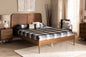 Baxton Studio Kassidy Classic and Traditional Walnut Brown Finished Wood King Size Platform Bed