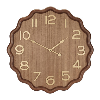 Scalloped Wood Wall Clock 20"D