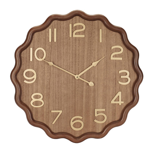 Scalloped Wood Wall Clock 20"D