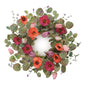 Poppy and Tulip Floral Candle Ring 18"D