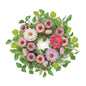 Zinnia and Tulip Floral Candle Ring 17 Inch