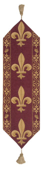 Fleur de Lys Red III European Table Runners