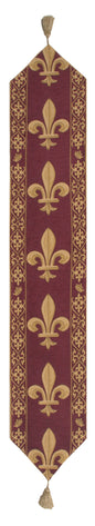 Fleur de Lys Red IV European Table Runners