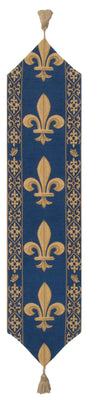 Fleur de Lys Blue VI European Table Runners