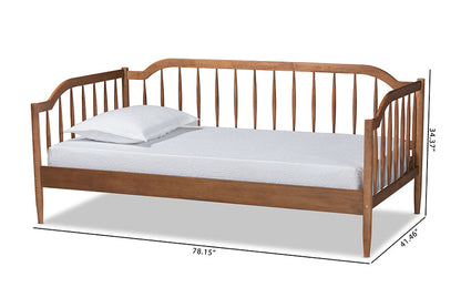 Baxton Studio Parson Classic Mid-Century Modern Walnut Brown Finished Wood Twin Size Daybed