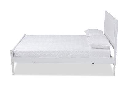 Baxton Studio Daniella Modern and Contemporary White Finished Wood Full Size Platform Bed