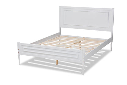 Baxton Studio Daniella Modern and Contemporary White Finished Wood Full Size Platform Bed