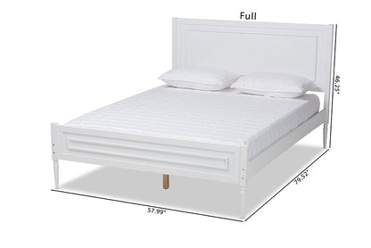 Baxton Studio Daniella Modern and Contemporary White Finished Wood Full Size Platform Bed