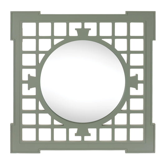 Geometric Lattice Frame Wall Mirror 23.5"SQ