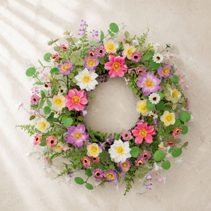 Mixed Wildflower Floral Wreath 22"D