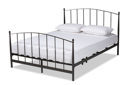 Baxton Studio Lana Modern and Contemporary Black Finished Metal Full Size Platform Bed