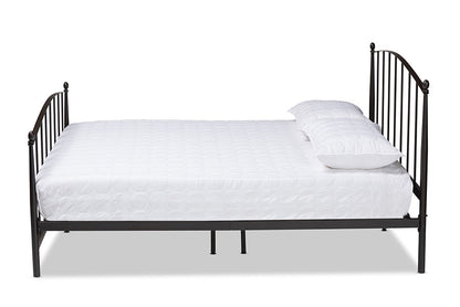 Baxton Studio Lana Modern and Contemporary Black Finished Metal Full Size Platform Bed