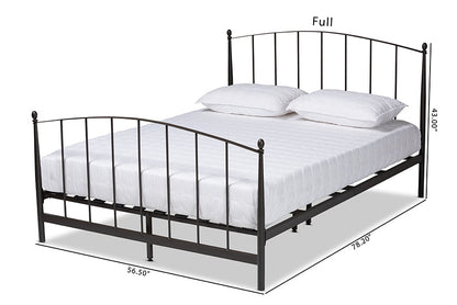 Baxton Studio Lana Modern and Contemporary Black Finished Metal Full Size Platform Bed