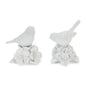 Bird on Floral Pedestal Figurines (Set of 2)