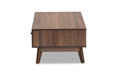 Baxton Studio Hartman Mid-Century Modern Walnut Brown Finished Wood Coffee Table