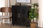 Baxton Studio Renley Modern and Contemporary Espresso Brown Finished Wood 2-Door Shoe Storage Cabinet