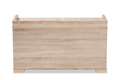 Baxton Studio Mariam Modern and Contemporary Oak Finished Wood Cat Litter Box Cover House