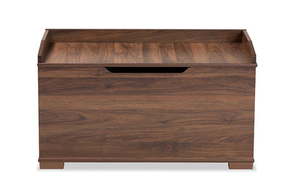 Baxton Studio Mariam Modern and Contemporary Walnut Brown Finished Wood Cat Litter Box Cover House