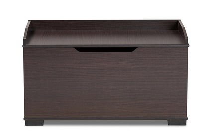 Baxton Studio Mariam Modern and Contemporary Dark Brown Finished Wood Cat Litter Box Cover House