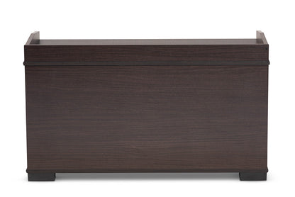 Baxton Studio Mariam Modern and Contemporary Dark Brown Finished Wood Cat Litter Box Cover House