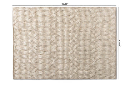 Baxton Studio Murray Modern and Contemporary Ivory Handwoven Wool Area Rug
