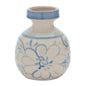 Floral Stoneware Vase 7"H