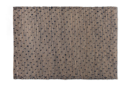Baxton Studio Berries Modern and Contemporary Natural Brown and Blue Handwoven Jute Blend Area Rug