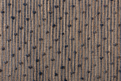 Baxton Studio Berries Modern and Contemporary Natural Brown and Blue Handwoven Jute Blend Area Rug