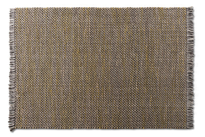 Baxton Studio Nurten Modern and Contemporary Yellow and Grey Handwoven Hemp Blend Area Rug