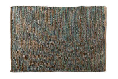 Baxton Studio Michigan Modern and Contemporary Blue Handwoven Hemp Blend Area Rug