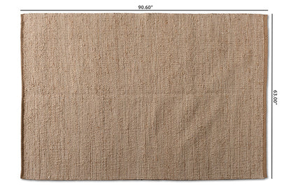 Baxton Studio Michigan Modern and Contemporary Natural Brown Handwoven Hemp Blend Area Rug
