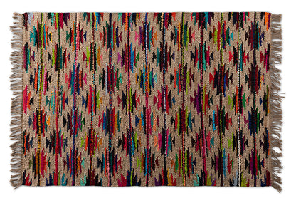 Baxton Studio Zurich Modern and Contemporary Multi-Colored Handwoven Hemp Blend Area Rug