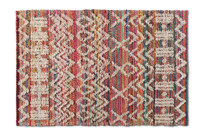 Baxton Studio Graydon Modern and Contemporary Multi-Colored Handwoven Fabric Blend Area Rug