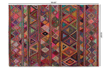 Baxton Studio Bagleys Modern and Contemporary Multi-Colored Handwoven Fabric Area Rug