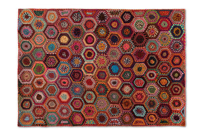 Baxton Studio Adailo Modern and Contemporary Multi-Colored Handwoven Fabric Area Rug