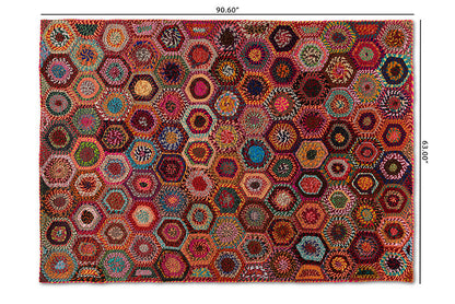 Baxton Studio Adailo Modern and Contemporary Multi-Colored Handwoven Fabric Area Rug