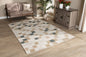Baxton Studio Barbon Modern and Contemporary Ivory and Grey Handwoven PET Yarn Indoor and Outdoor Area Rug