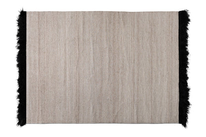 Baxton Studio Dalston Modern and Contemporary Beige and Black Handwoven Wool Blend Area Rug