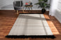 Baxton Studio Dalston Modern and Contemporary Beige and Black Handwoven Wool Blend Area Rug