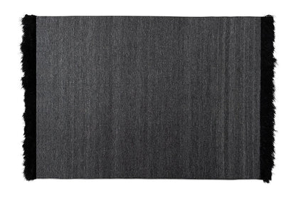 Baxton Studio Dalston Modern and Contemporary Dark Grey and Black Handwoven Wool Blend Area Rug