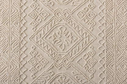 Baxton Studio Linwood Modern and Contemporary Ivory Hand-Tufted Wool Area Rug