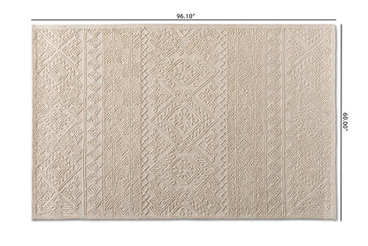 Baxton Studio Linwood Modern and Contemporary Ivory Hand-Tufted Wool Area Rug